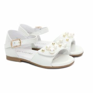 Luxelim Emma white patent leather sandals